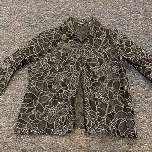 Notations Sheer Button Down Top sz. Xl petite